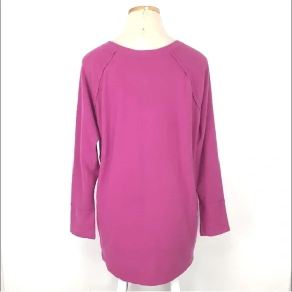 Wildfox Haley Brushed Magenta Purple Barbie Pink Y2K M V-Neck EUC Shirt Top - Picture 3 of 17